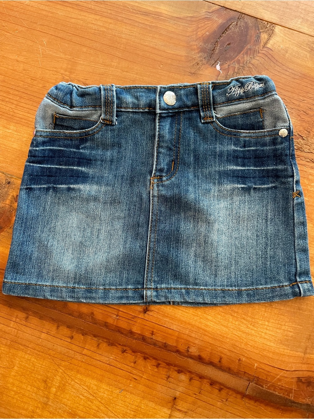 Apple Bottoms Denim Mini Skirt - Blue Wash